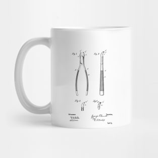 Dental Forceps Vintage Patent Hand Drawing Mug